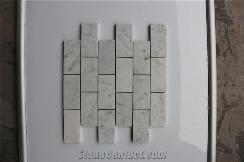 Italy Bianco Carrara Marble Brick Marble Mosaics