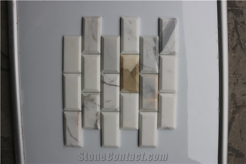 Italy Calacatta Gold Brick Marble Mosaics Tiles