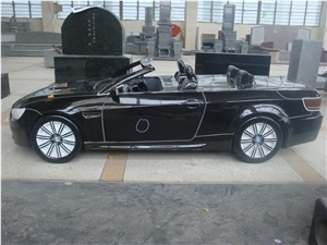 Black Granite Auto Model Sculptures Automobile