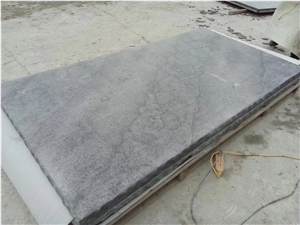 China Blue Limestone Flamed Slabs Tiles Cobbles