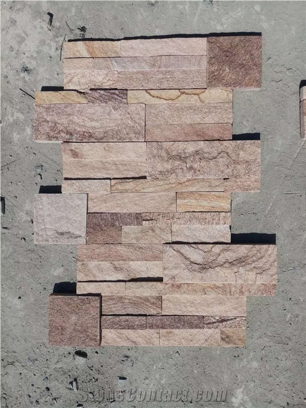 Woodgrain Sandstone Culture Stone Wall Claddings