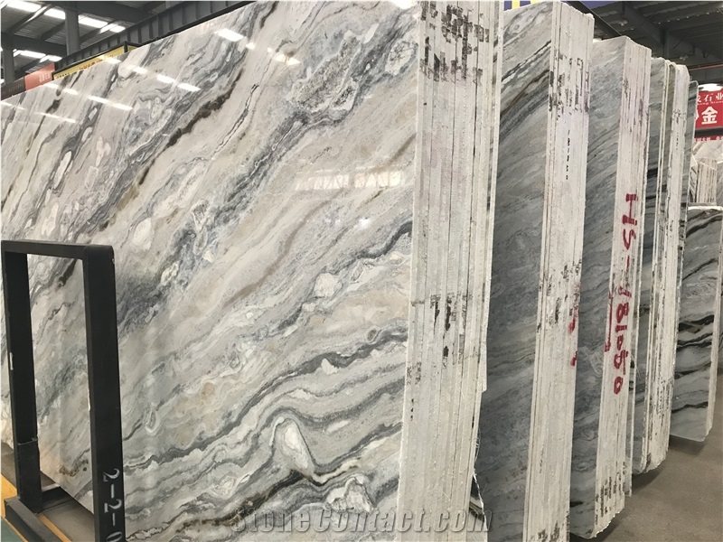 Blue Danube Marble Slabs Bookmatched Chinese