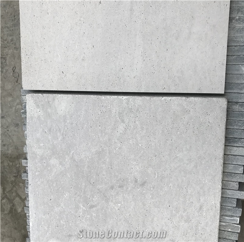 Chinese Silver Grey Travertine Big Slabs and Tiles