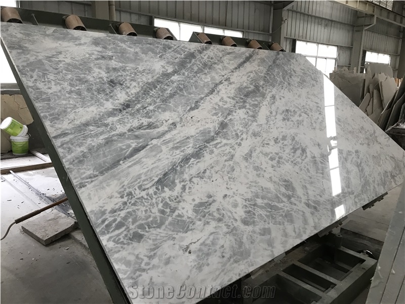 Greece Venice Blue Marble Slabs Tiles Bookmatched