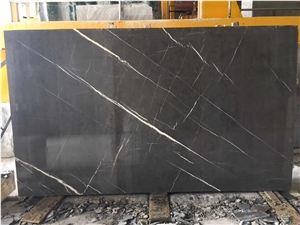 Honed Polished Bookmatched Pietra Grey Marble Slab