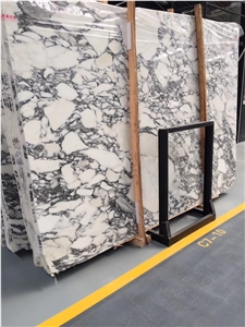 Arabescato Marble White Slabs Polished Tiles Wall
