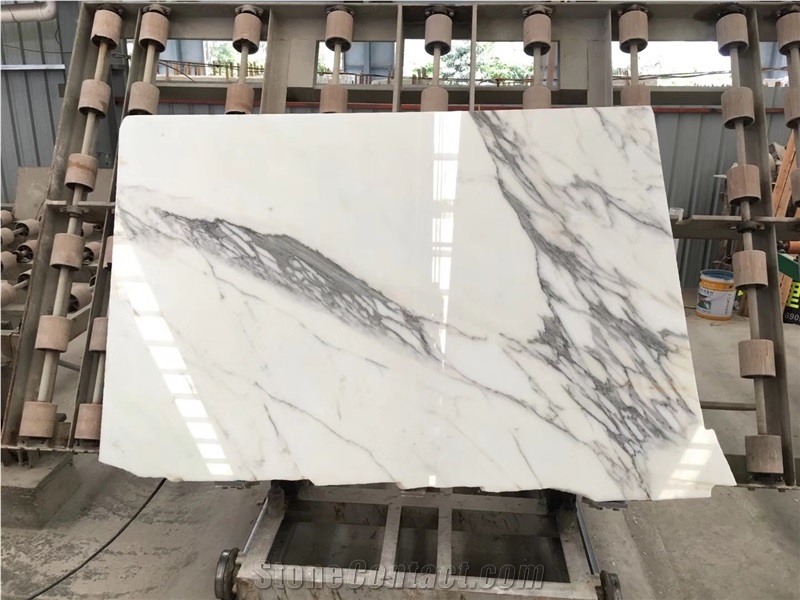 Calacatta Marble White Stone Slabs Polished Wall