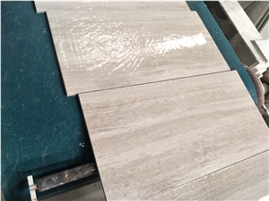 Chinese White Wood Grain Marble Tiles Slabs Cheap