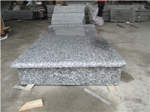 G408 Sea Wave Granite Grey Gravestone Headstone