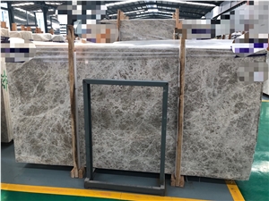 Misty Ligh Hermes Gray Marble Ash Buff Slab Wall