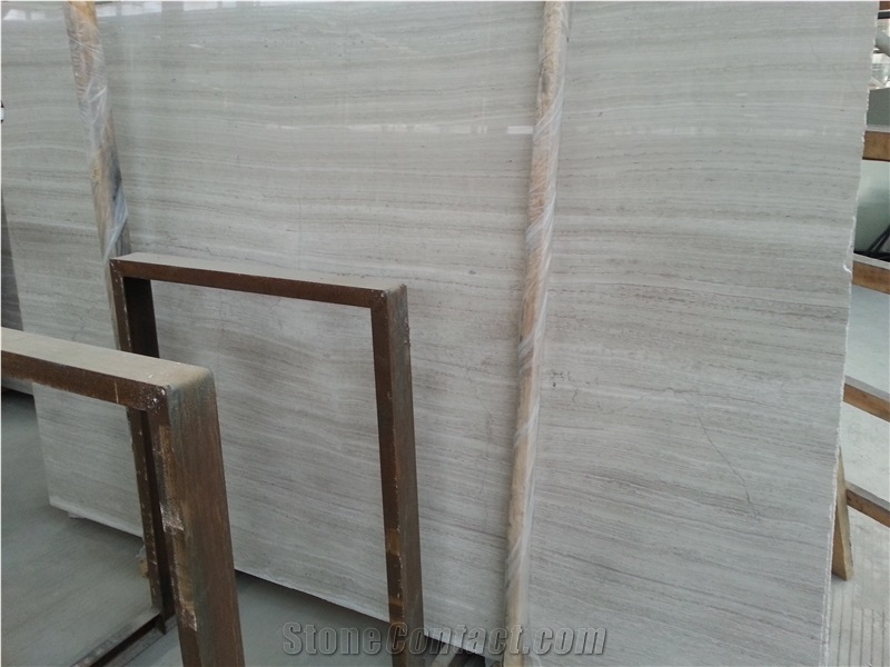 White Wooden Marble Tiles Polished Floor Walling
