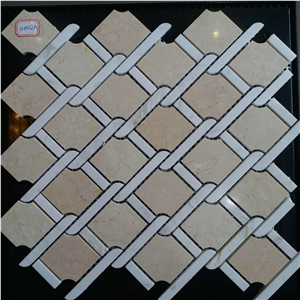 Beige Marble Mosaic Pattern