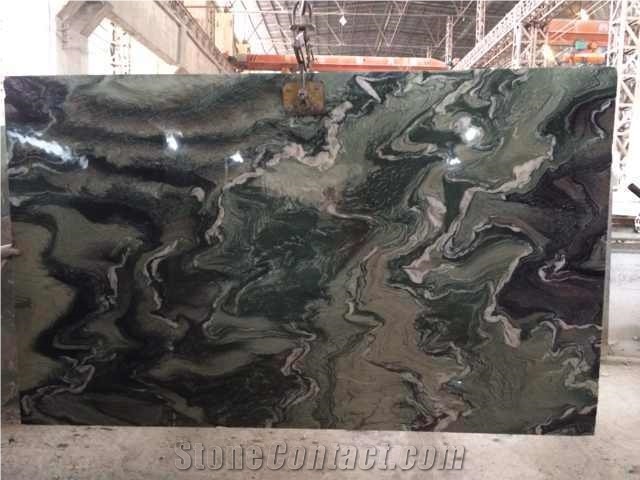 Chinese Multicolor Landscape Green Marble