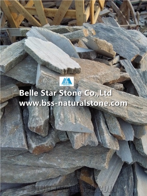 China Green Quartzite Field Loose Culture Stone