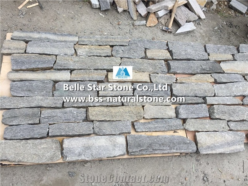 China Grey Quartzite Ashlar Brick Stone Veneer