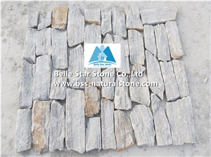 Rustic Grey Quartzite Field Brick Stone Veneer
