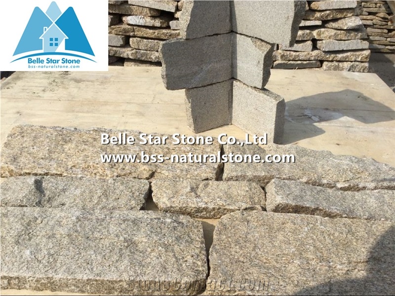 Sesame Yellow Granite Field Stone Wall Cladding