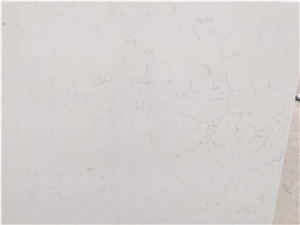 Carrara White Marble Look Engineered Quartz Sy10