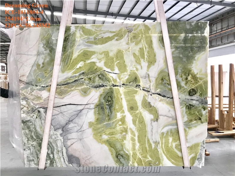 Dreaming Green Marble Slabs Fantasy Emerald Marble