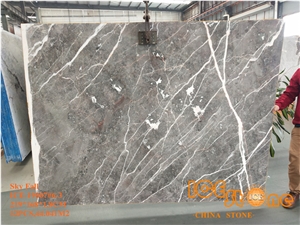 Skyfall Grey Marble Slabs Tiles Bookmatch Project