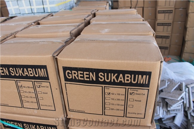 Green Sukabumi Quartzite Tiles Green Pool Tiles