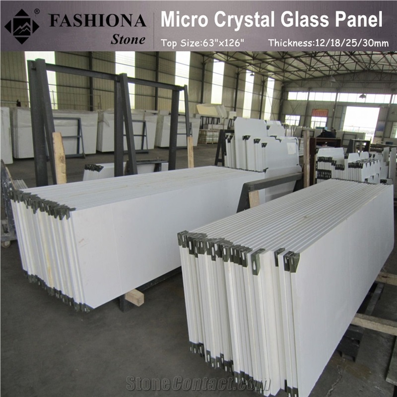White Artificial Marble,Micro Crystal Glass Stone