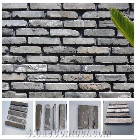 Gray Brick Veneer for Exterior , Wall Decoration