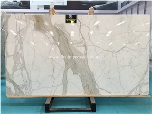 Best Price Calacatta Gold Marble Slabs Walling