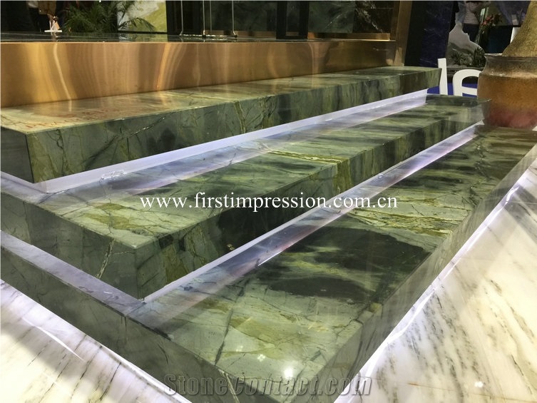 China Green Marble/Peacock Verde Green Slabs