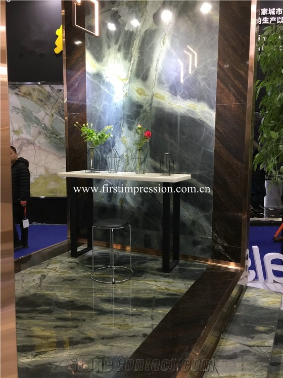 China Marble/Peacock Verde Green Marble Slabs