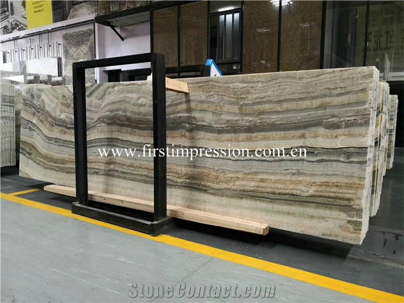 China Water Jade Grey Onyx Tiles for Walling