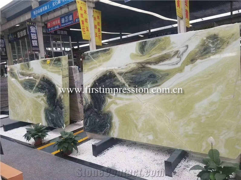 China Wizard Of Oz Green Marble Slabs for Walling