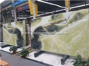 Chinese Wizard Of Oz Green Marble Slabs for Cover