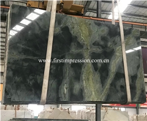 First Impression Green/Peakcock Green Marble Slabs