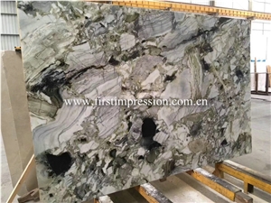 High Quality White Beauty Green Marble Slab&Tile