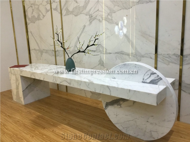 High Quality White Marble Calacatta Carrara Design