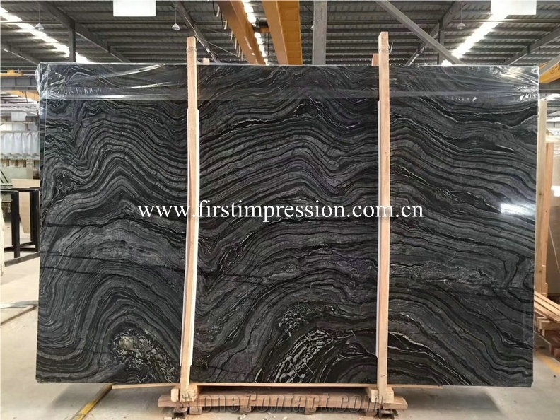 Hot Sale Antique Marble Slab/Silver Wave Marble