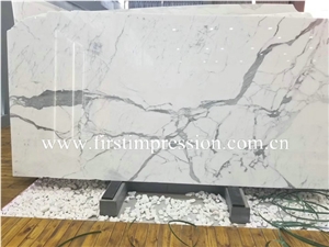 Italy Calacata White Marble Cut to Size for Floor