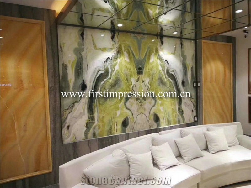 Luxury China Wizard Of Oz Green Marble Slabs