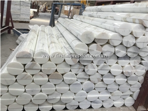 Made in China Calacatta White Marble Stone Column