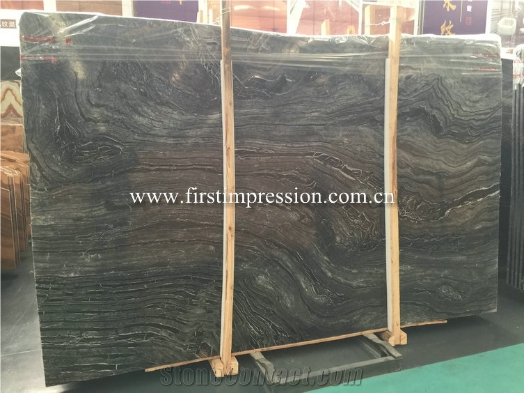 Silver Wave Black Marble/Antique Marble Stone