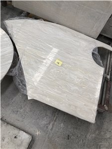 Customized Polished Faux Alabaster Stone Tabletop