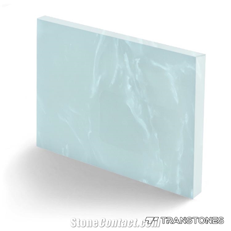 Polished Artificial Alabaster Panel Translucent