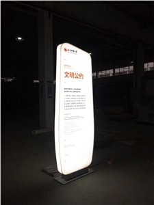 Translucent White Acrylic Led Lighting Feature