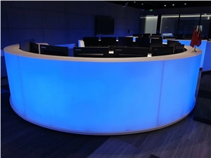 Wholesale Translucent Blue Acrylic Interior Table