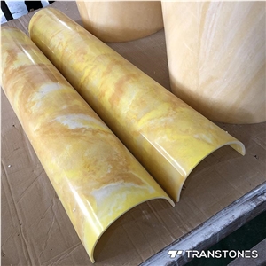 Yellow Onyx Interior Artificial Marble Column