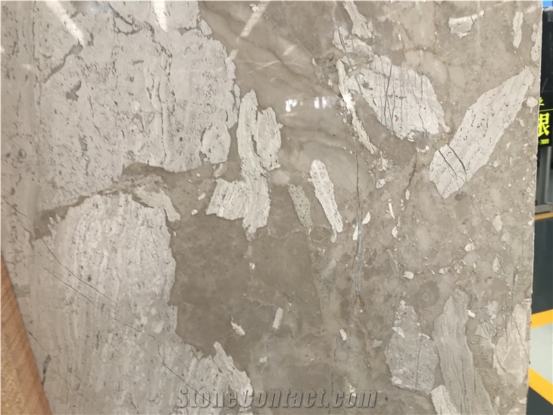 Best Grey Fossil Marble Stone Shower Walls