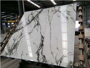 China White Clivia Marble Slab Best for Bathroom Vanity Top
