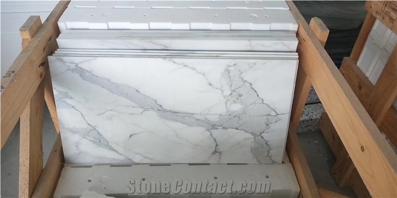 Extra White Calacatta Marble Flooring Tiles