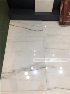 Oriental White Jade Marble Tile Bathroom Floor